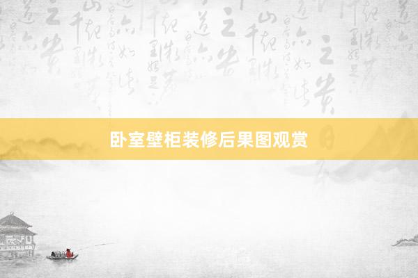 卧室壁柜装修后果图观赏